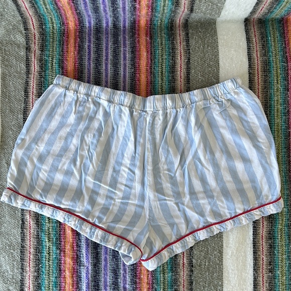 Forever 21 Seersucker Retro Stripe Woven Pajama Set Size Small - Picture 8 of 9